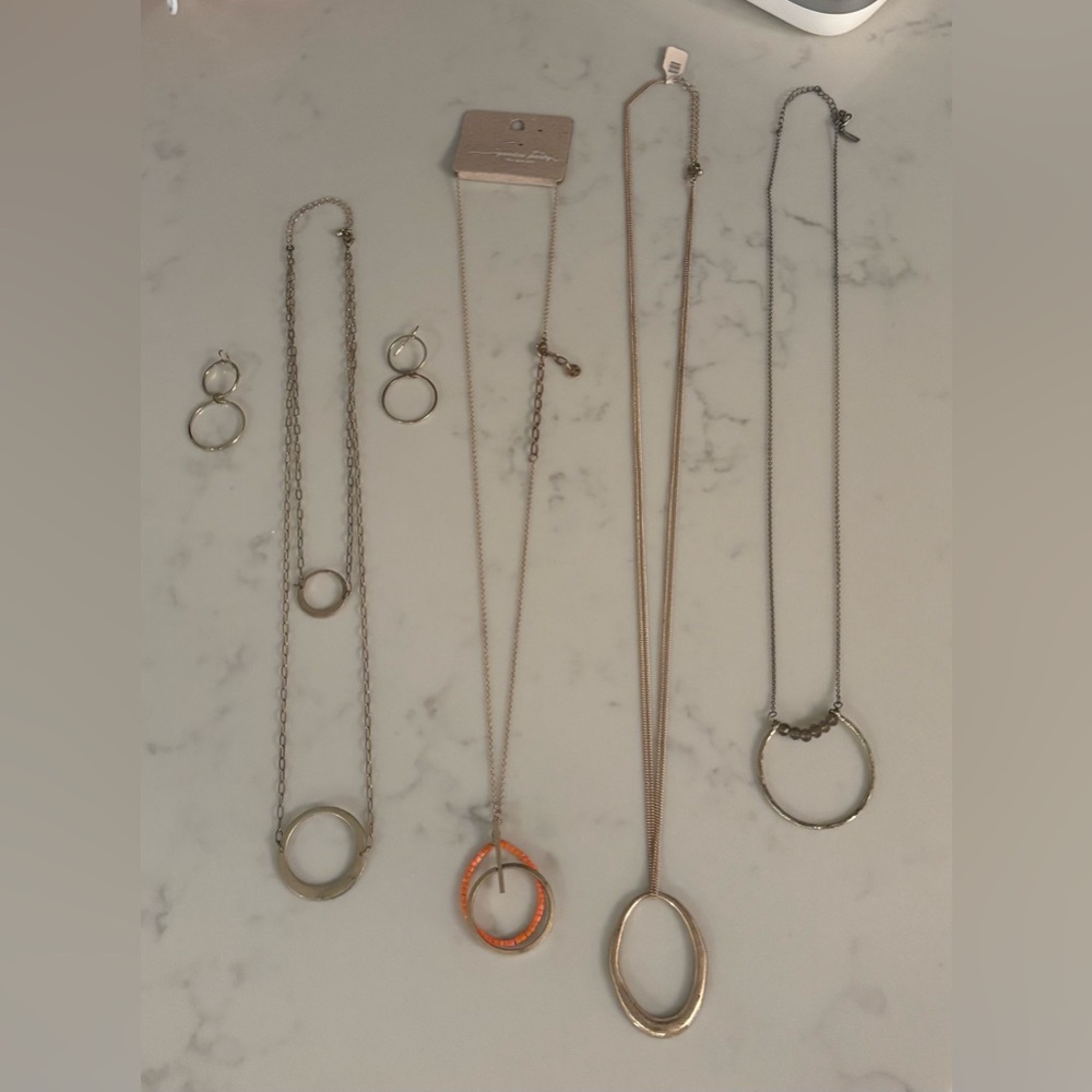 Modern Minimalist Jewelry Bundle – 4 Necklaces (2 NWT!)